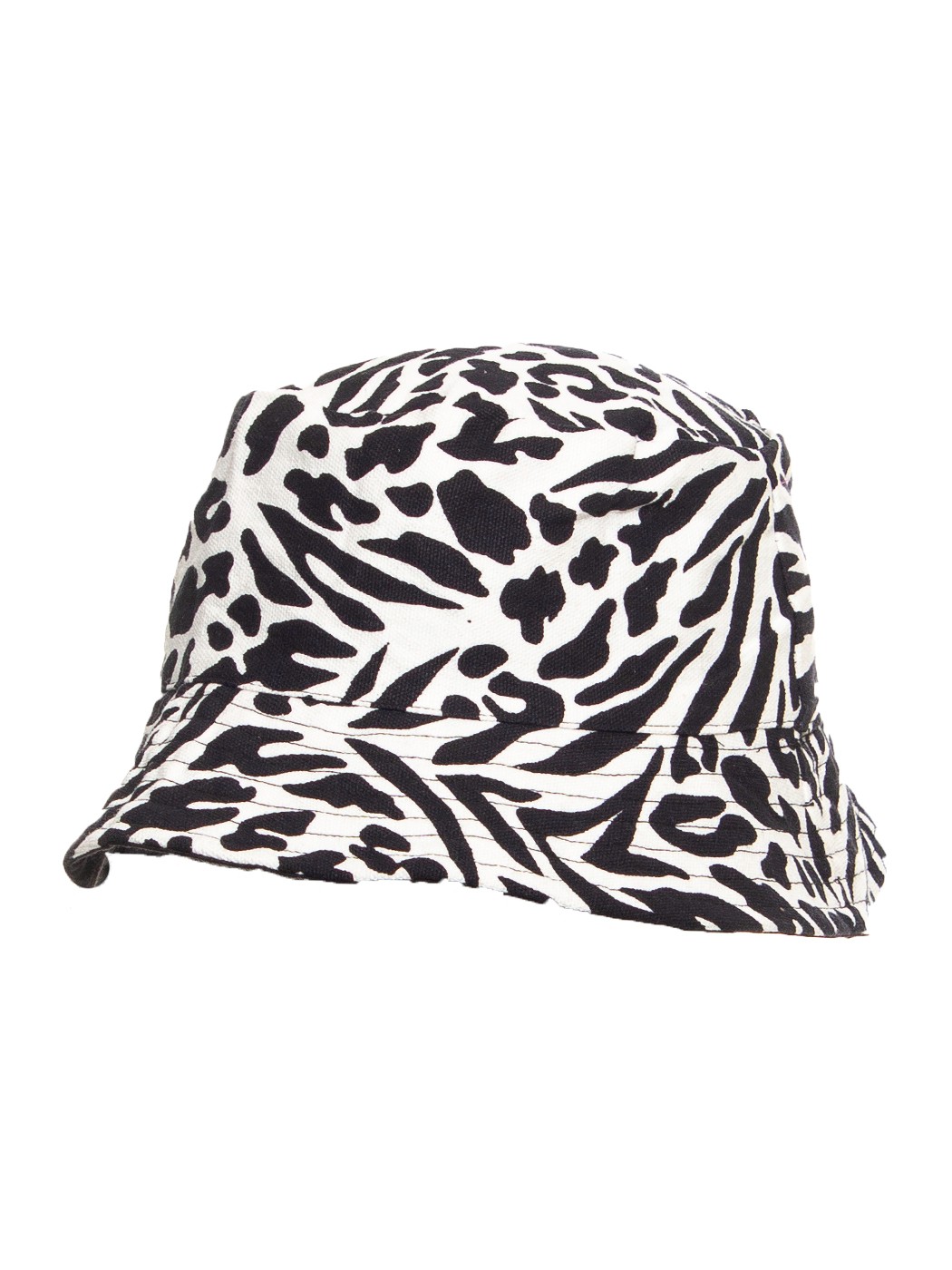 CAPPELLO  BLACK and WHITE ZEBRA, T.UNICA,100% COTONE, MADE IN INDIA